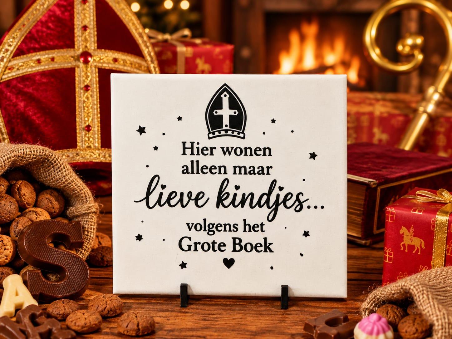 Sinterklaas tegel 'Grote boek'