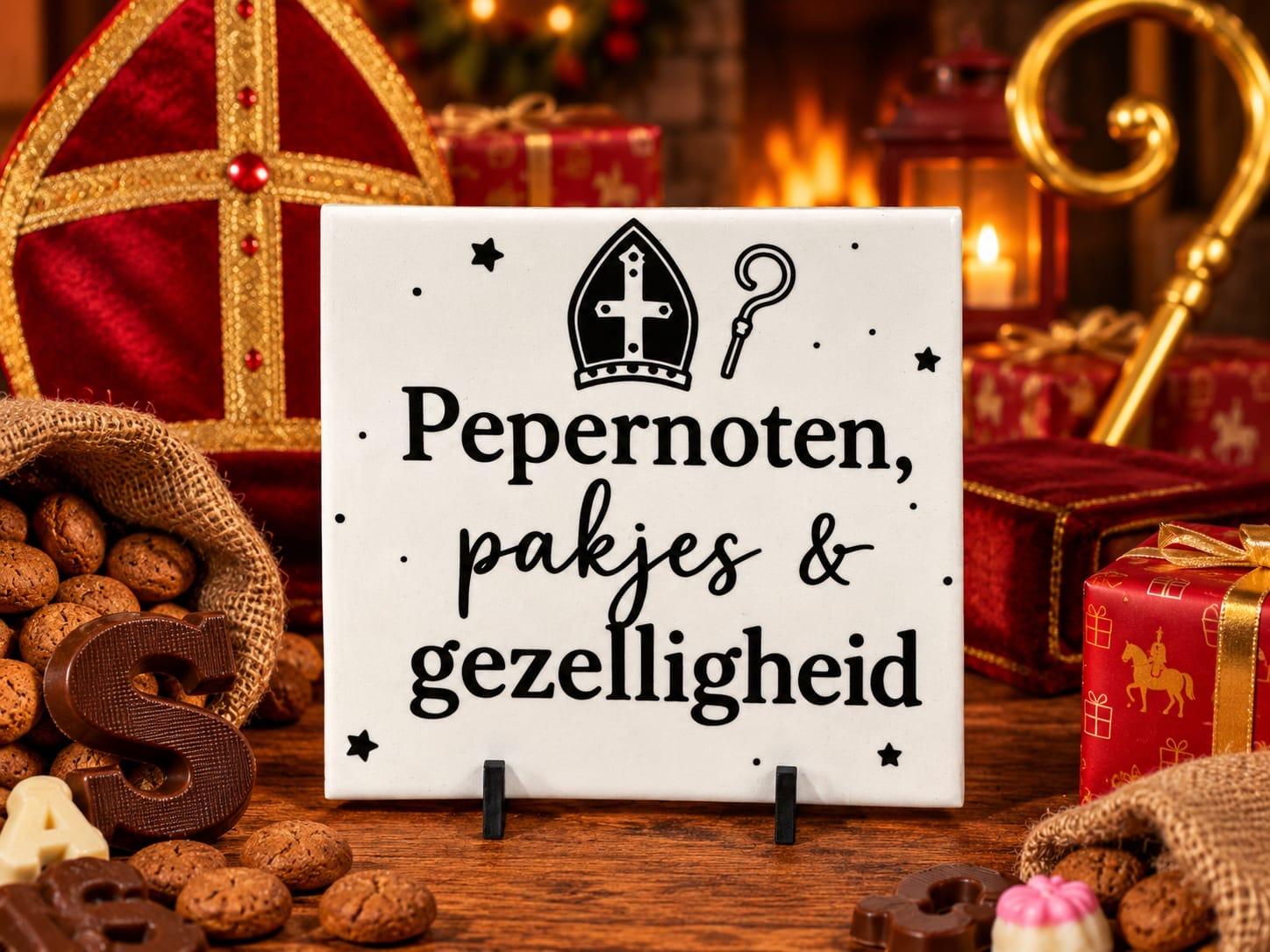 Sinterklaas tegel 'Pepernoten'