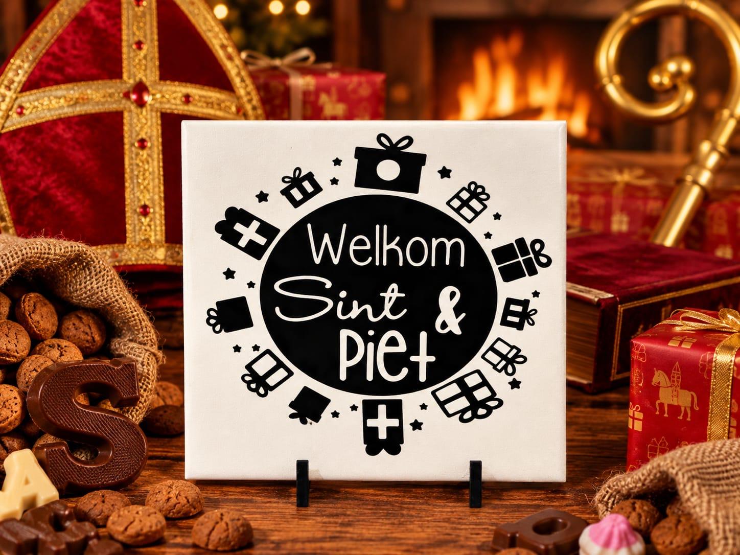 Sinterklaas tegel 'Welkom'